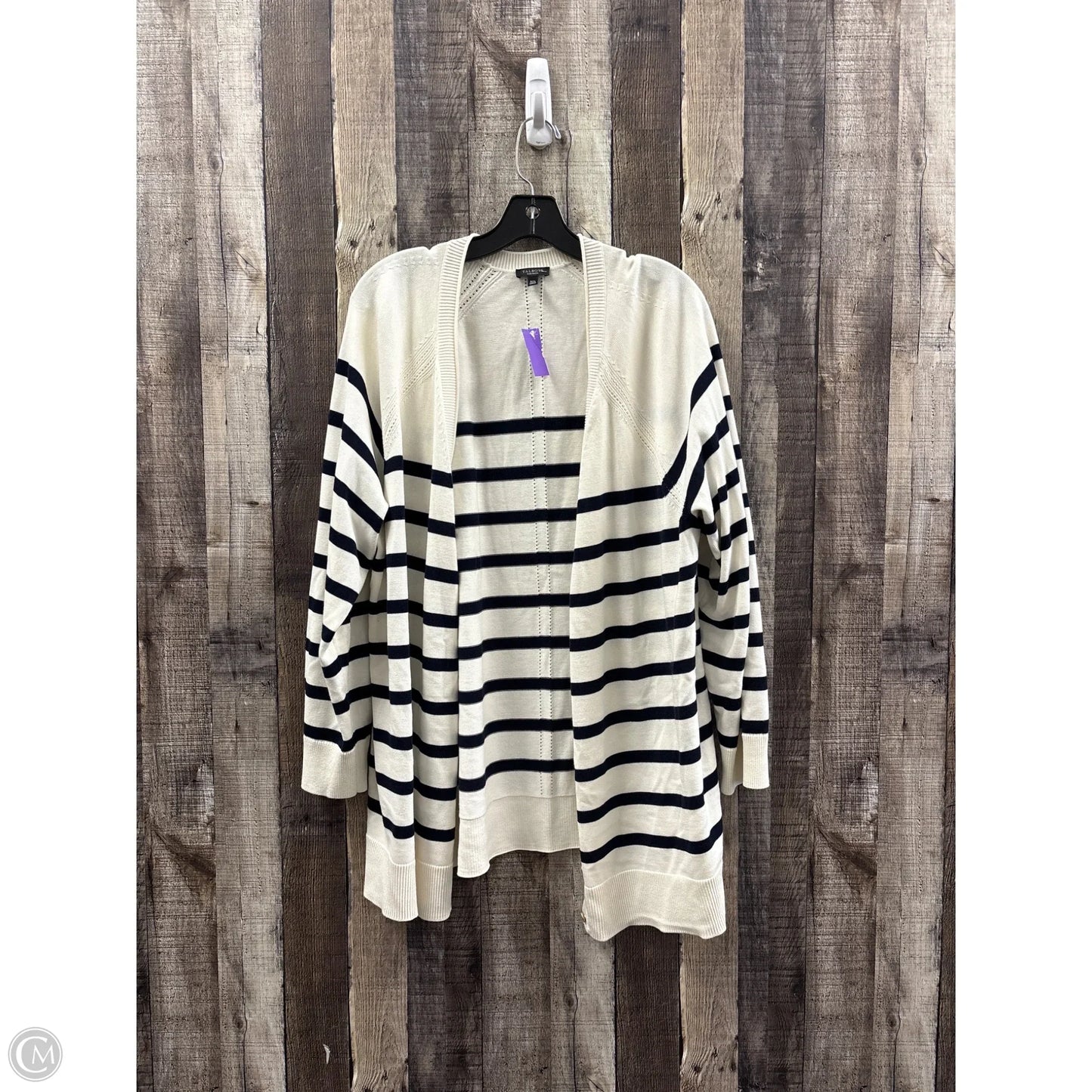 Cardigan By Talbots In Striped Pattern, Size: 3x