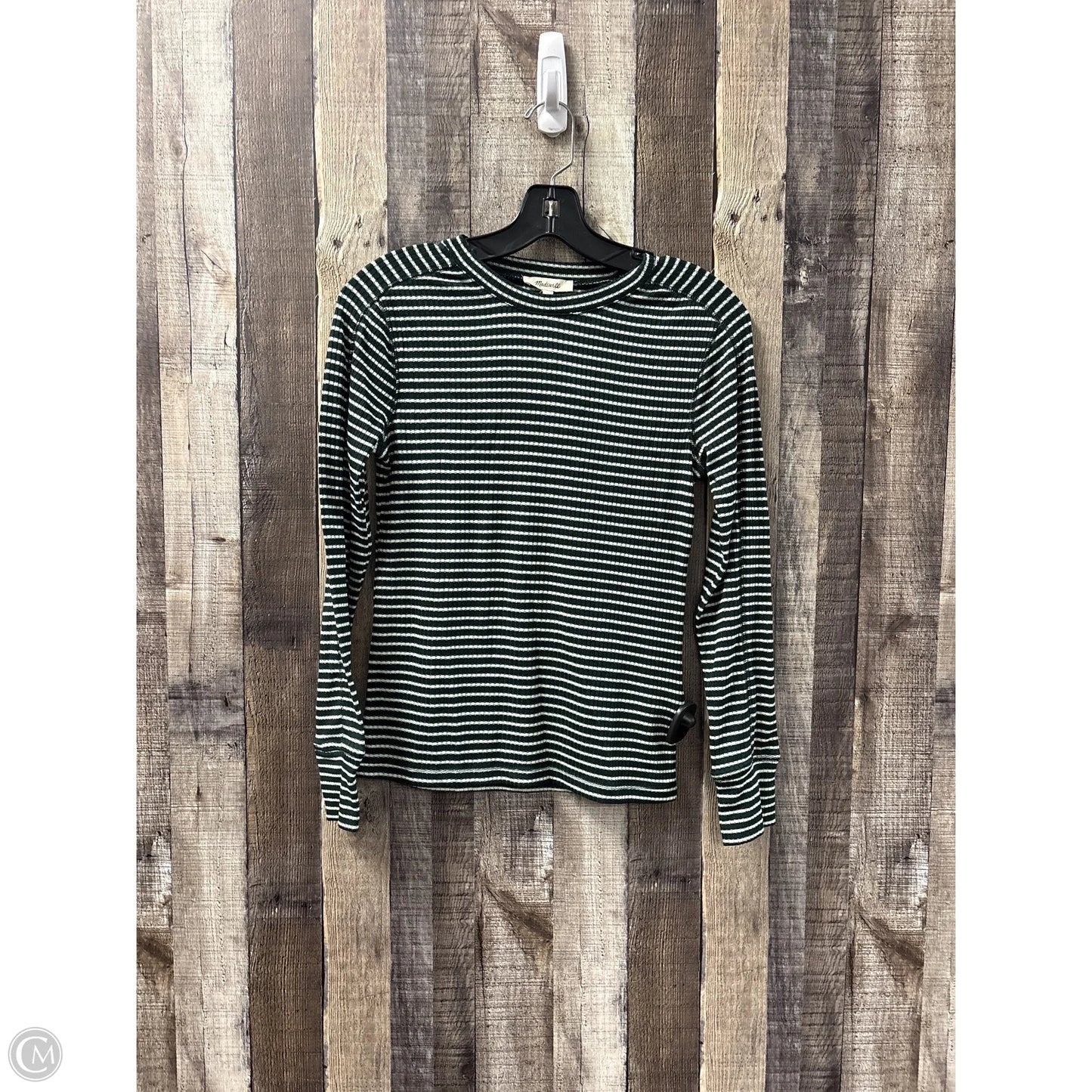 Top Long Sleeve By Madewell In Striped Pattern, Size: S