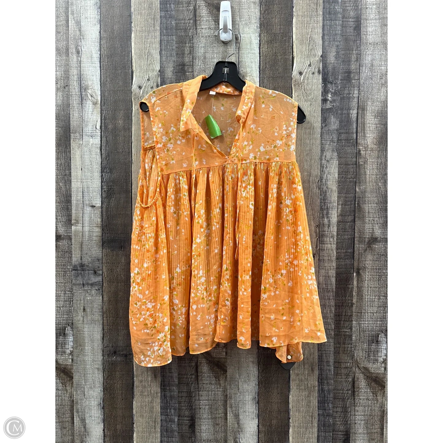 Top Sleeveless By Lc Lauren Conrad In Orange, Size: Xxl
