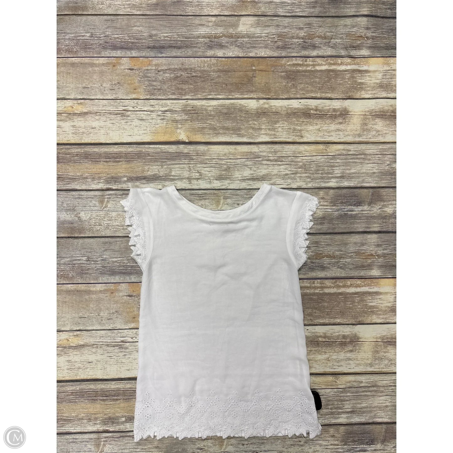 Top Short Sleeve By Loft In White, Size: Xxsp