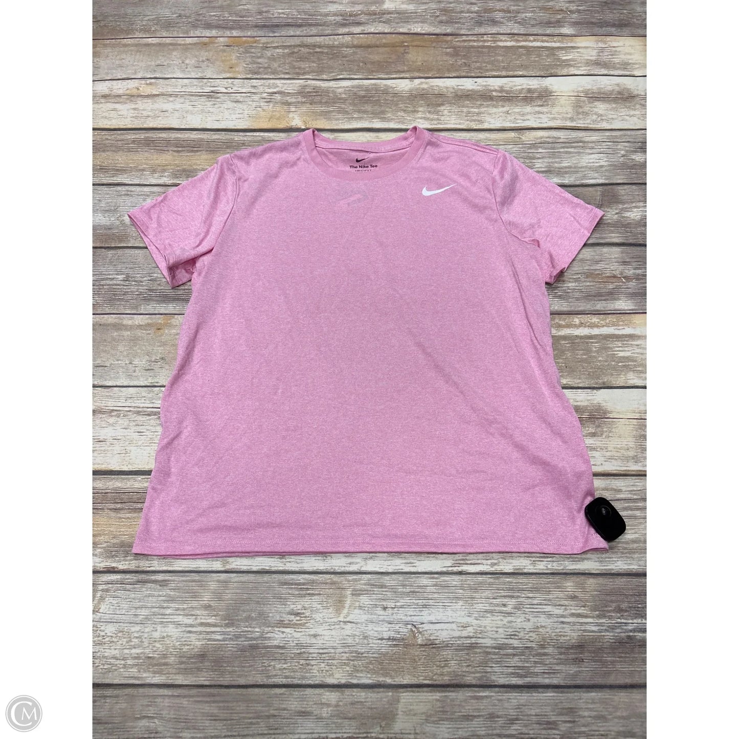 Top Short Sleeve By Nike In Pink, Size: L