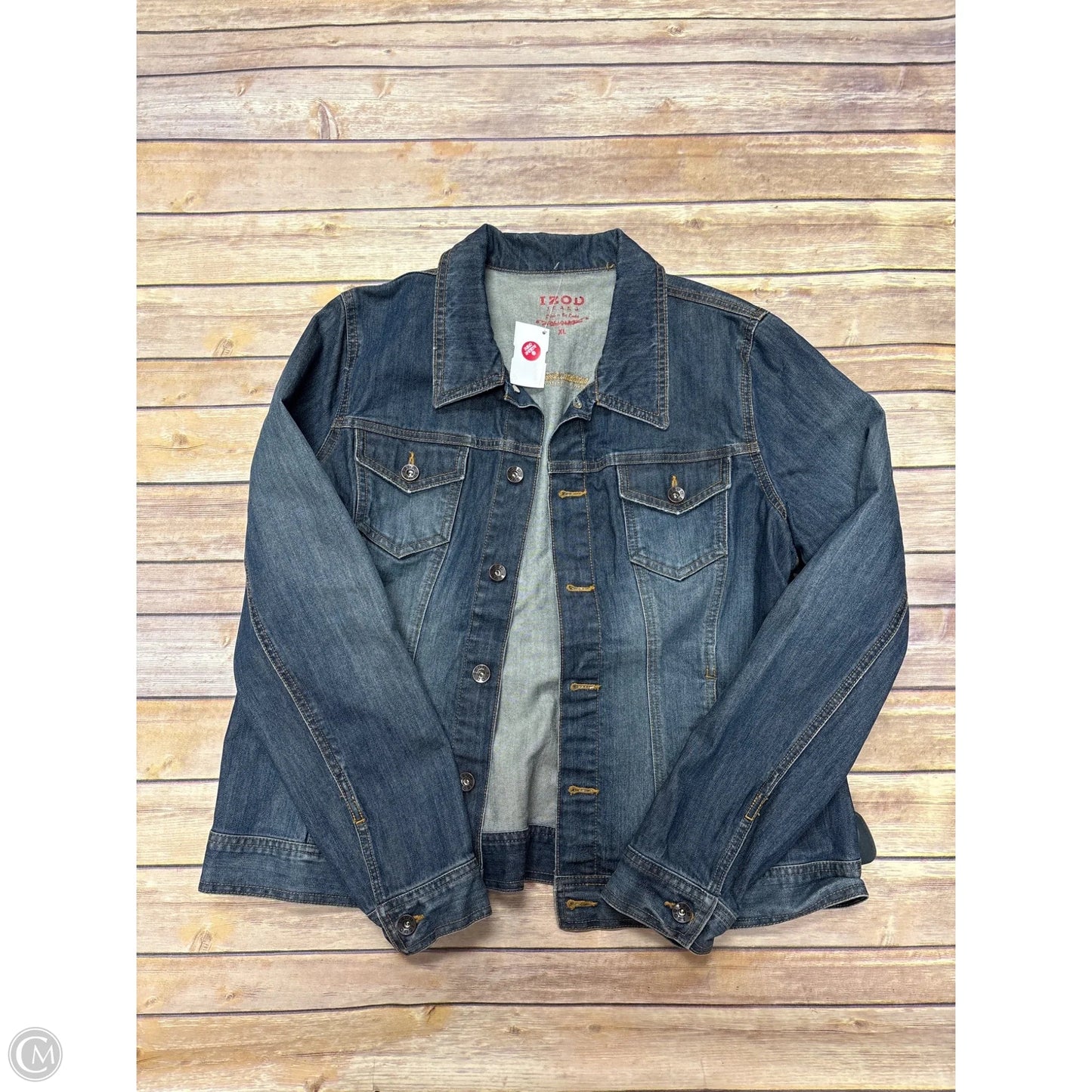 Jacket Denim By Izod In Blue, Size: Xl