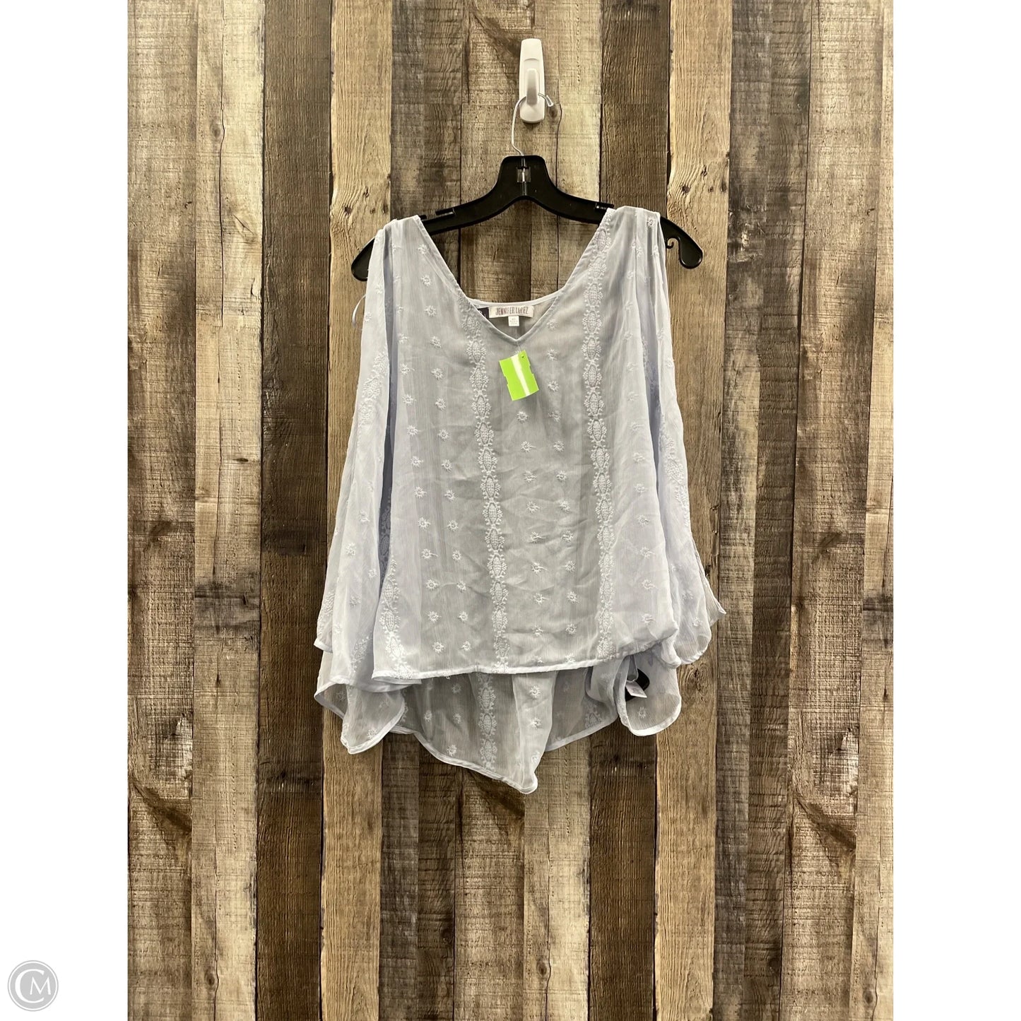 Top Long Sleeve By Jennifer Lopez In Blue, Size: Xs