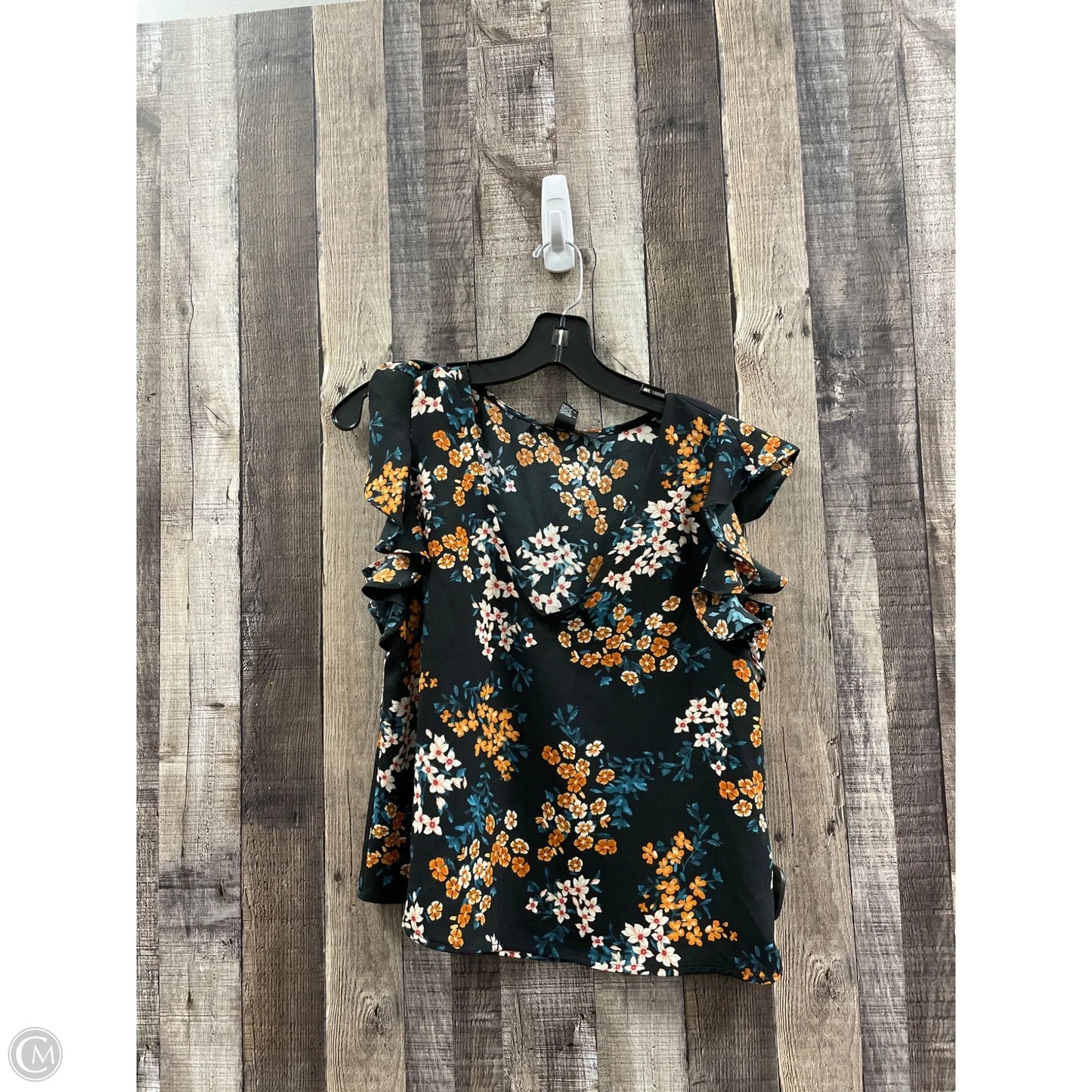 Top Short Sleeve By Forever 21 In Floral Print, Size: S