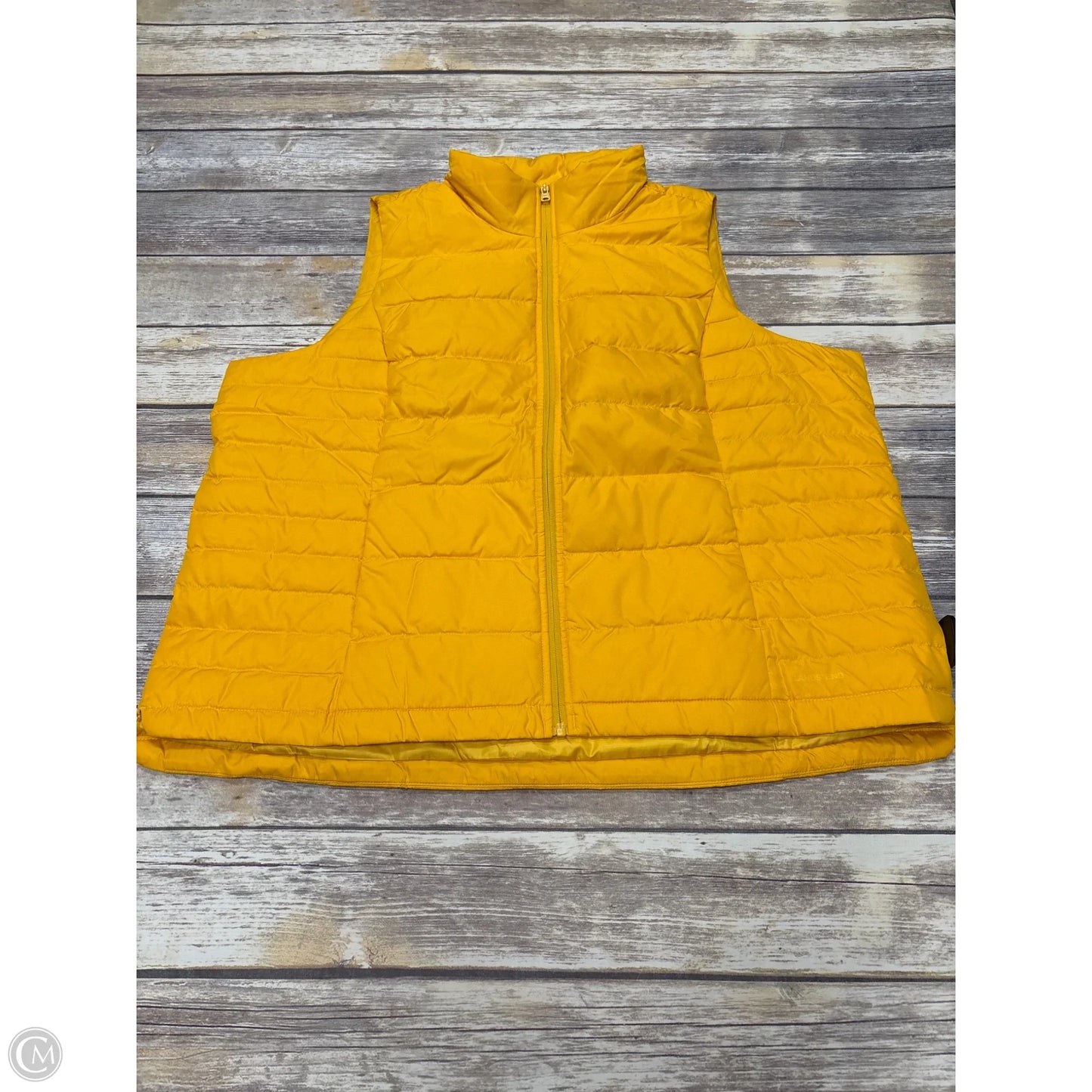 Vest Puffer & Quilted By Lands End In Yellow, Size: 2x