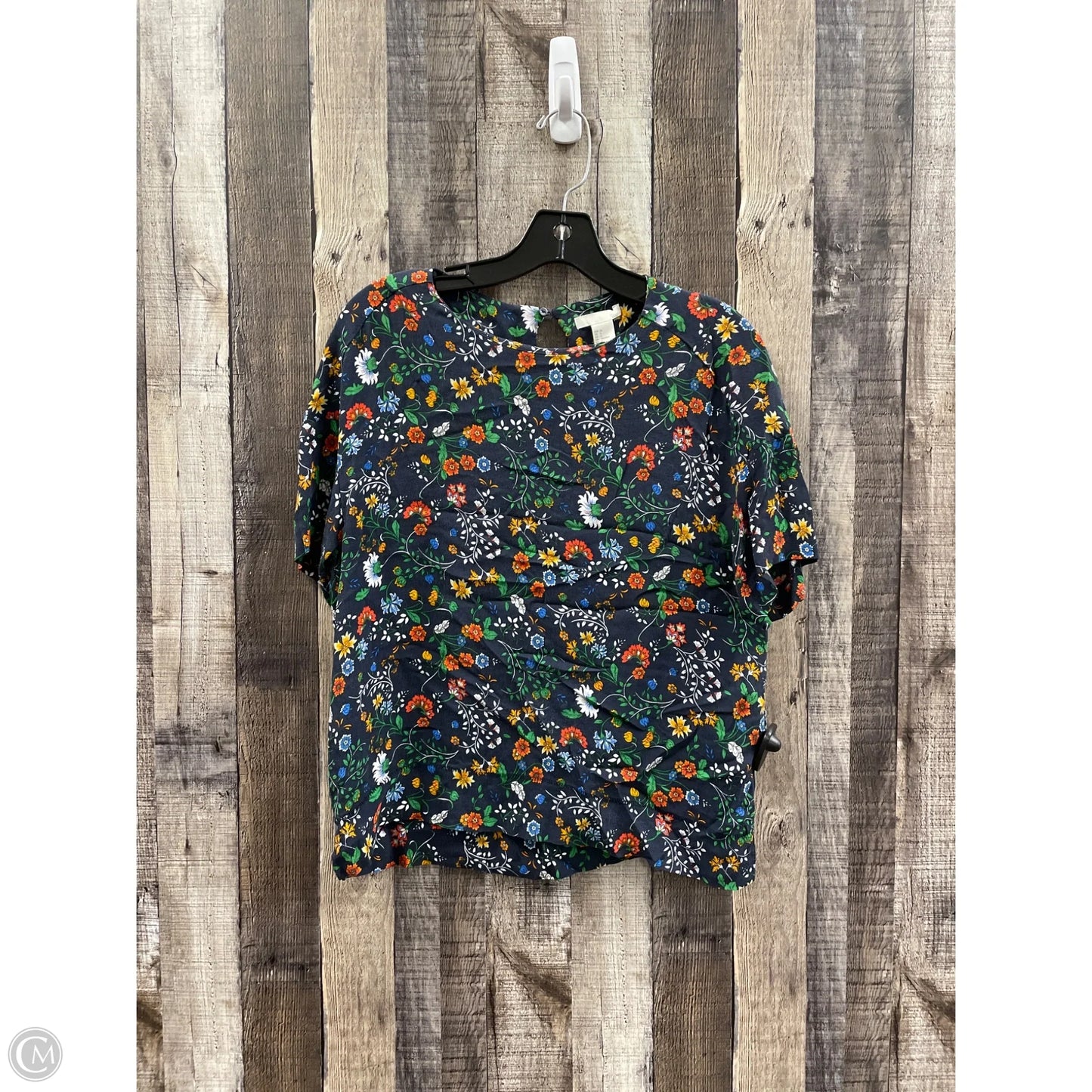 Top Short Sleeve By H&m In Floral Print, Size: S