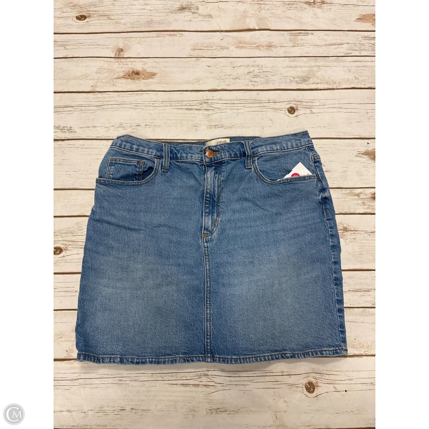 Skirt Mini & Short By Universal Thread In Blue Denim, Size: 12