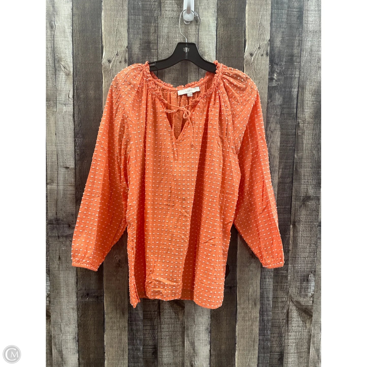 Top Long Sleeve By Loft In Orange, Size: Xl