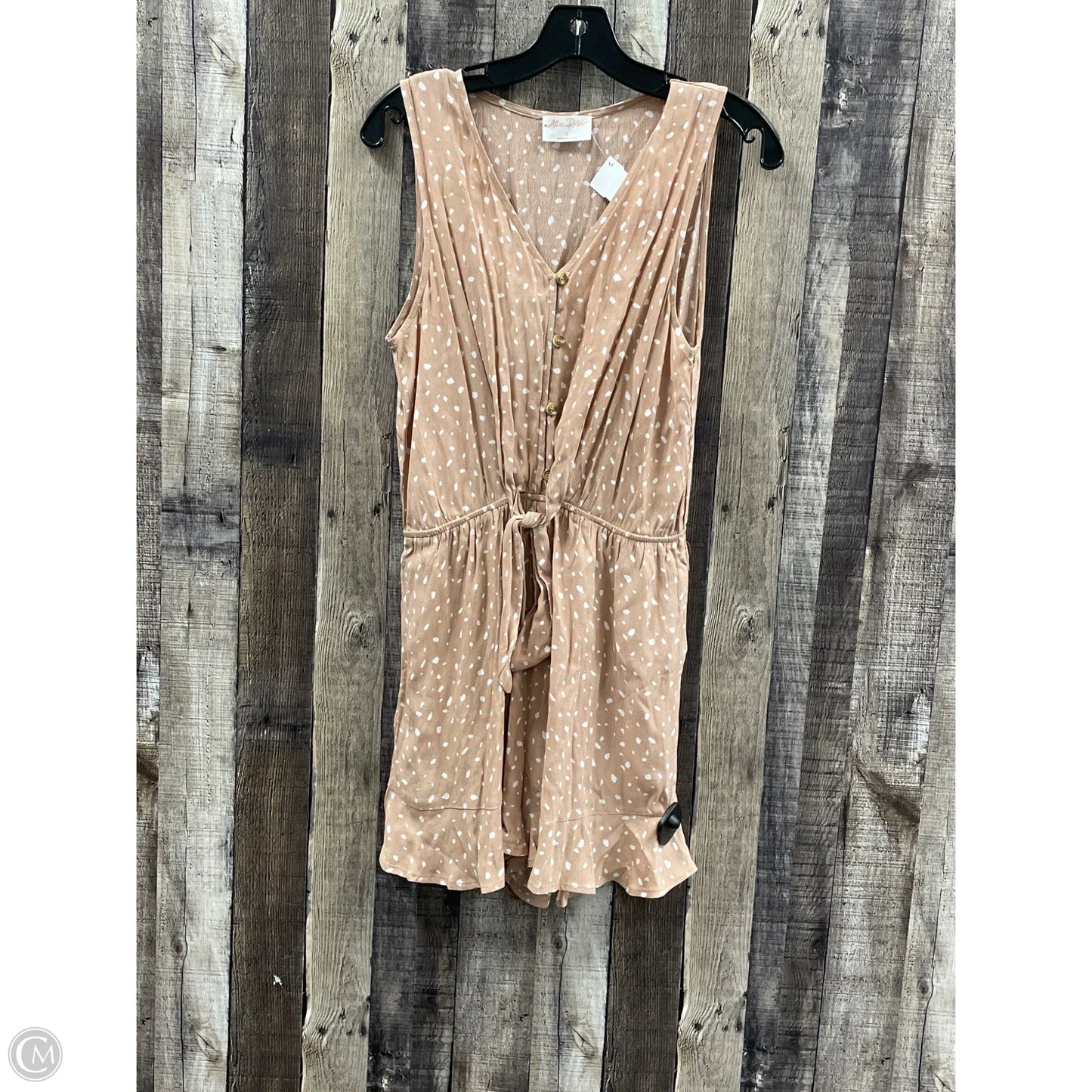 Romper By Cme In Tan, Size: S