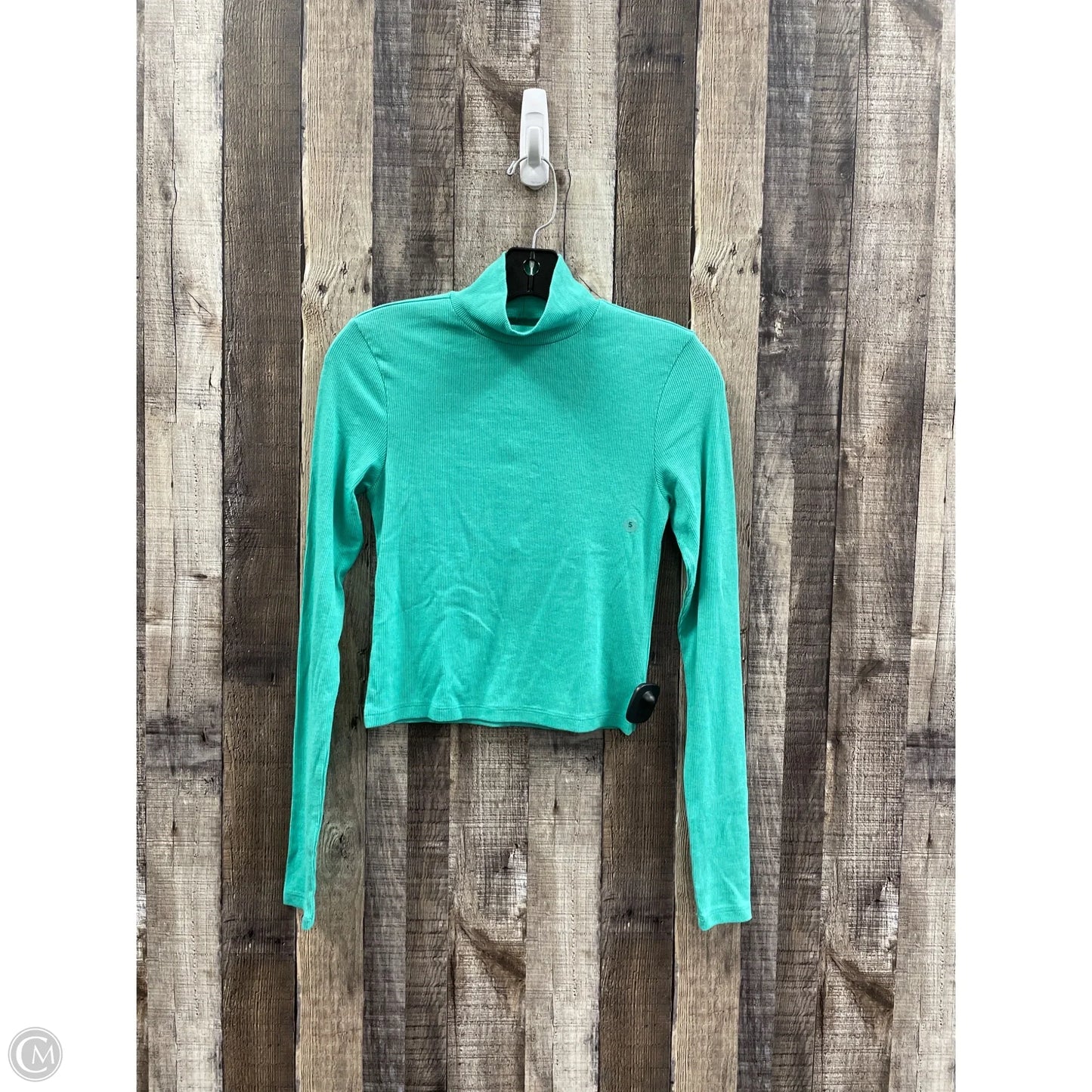 Top Long Sleeve By American Eagle In Green, Size: S