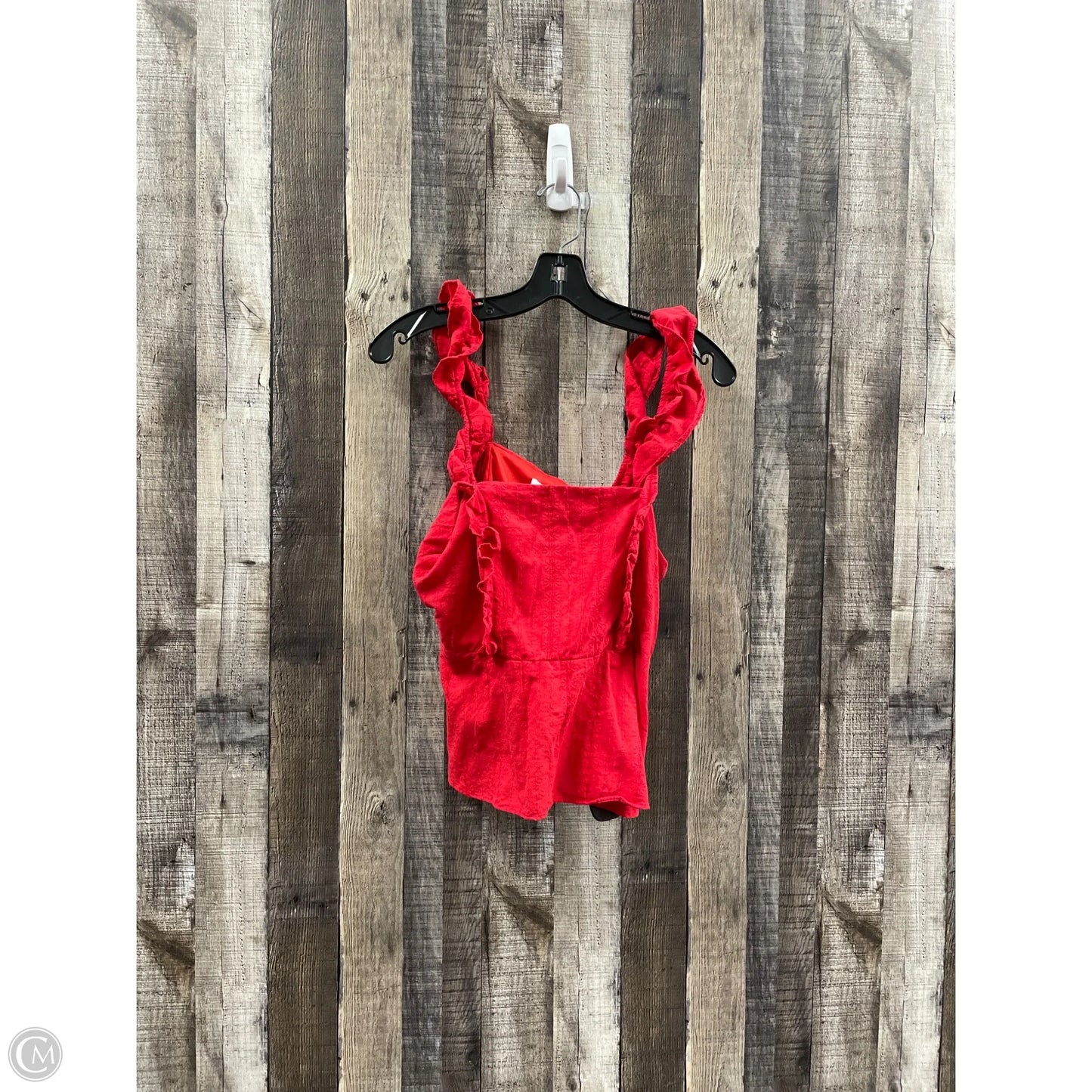 Top Sleeveless By Lc Lauren Conrad In Red, Size: M