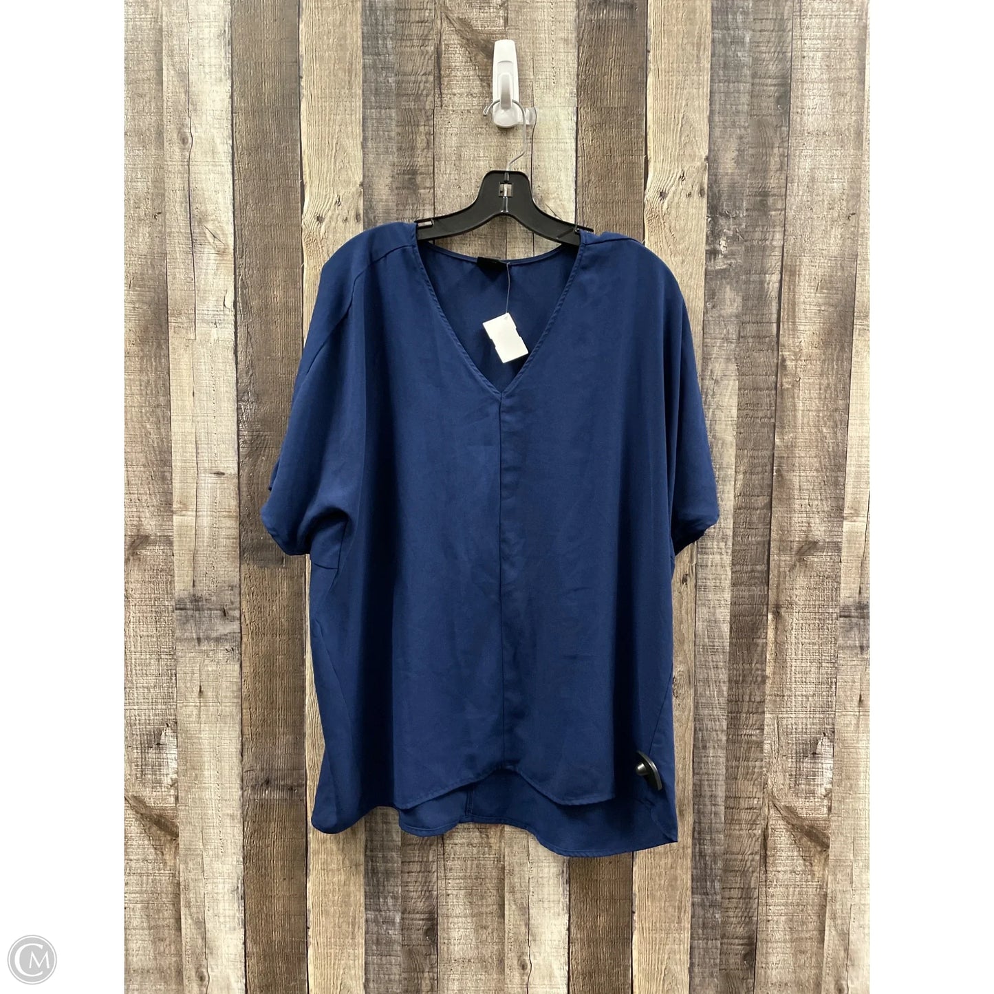 Top Short Sleeve By Worthington In Blue, Size: L