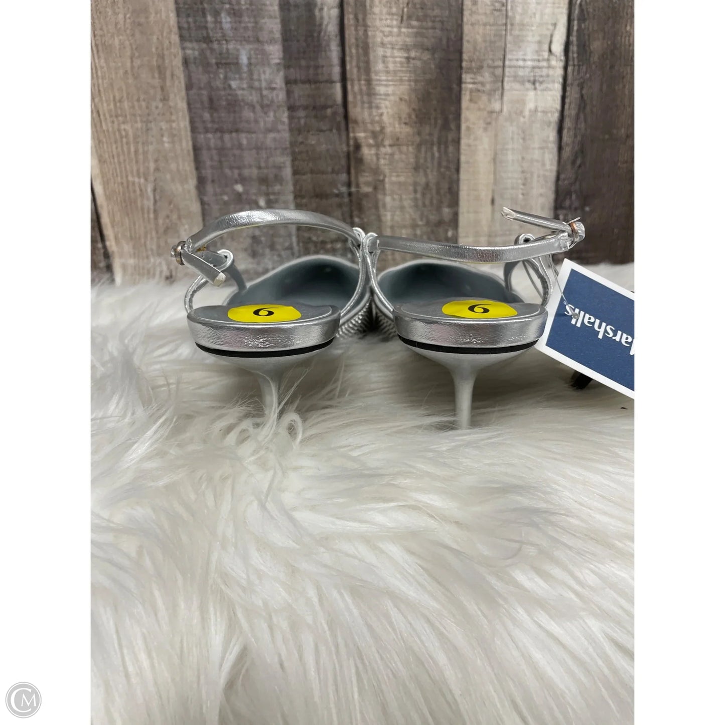 Shoes Heels Kitten By Madden Girl In Silver, Size: 9