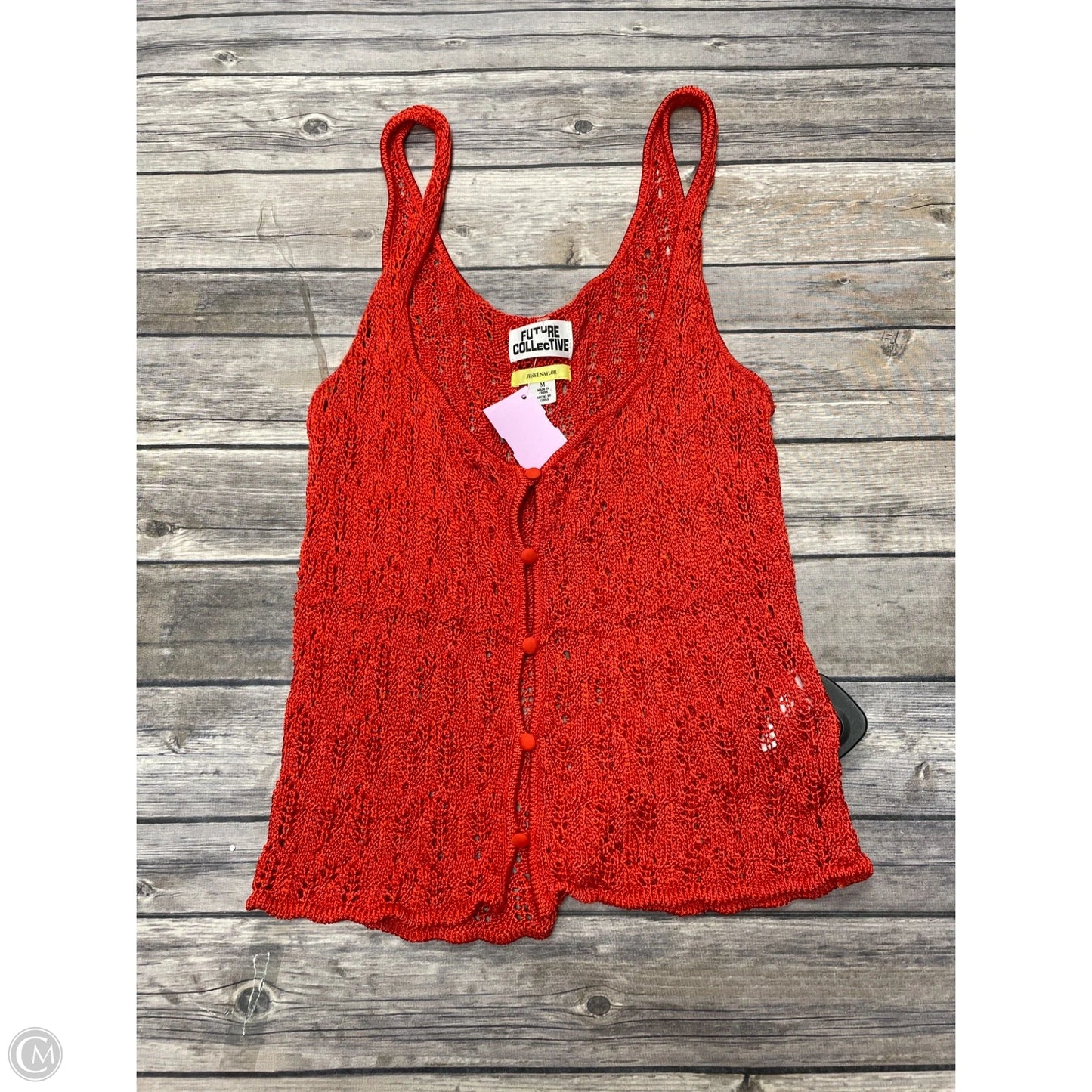 Top Sleeveless By Cme In Red, Size: M