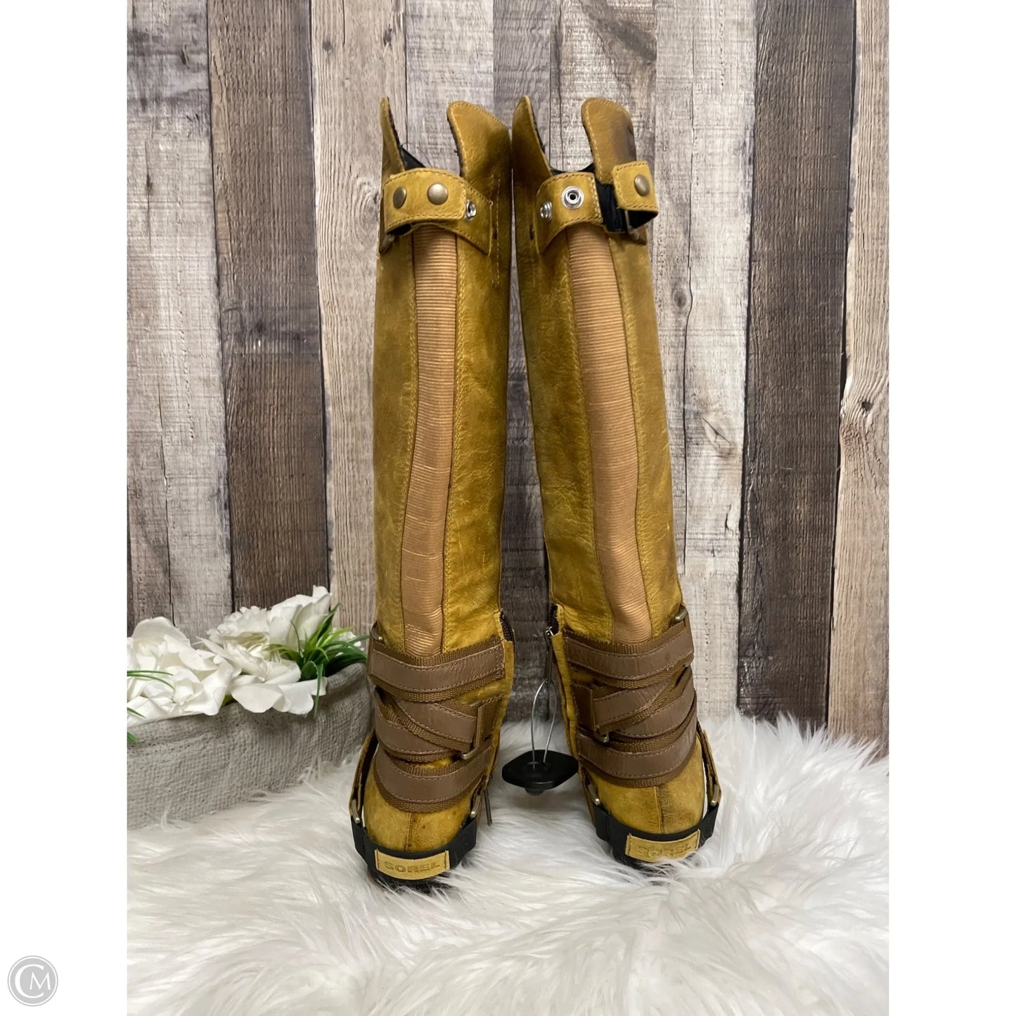 Boots Knee Flats By Sorel In Yellow, Size: 7