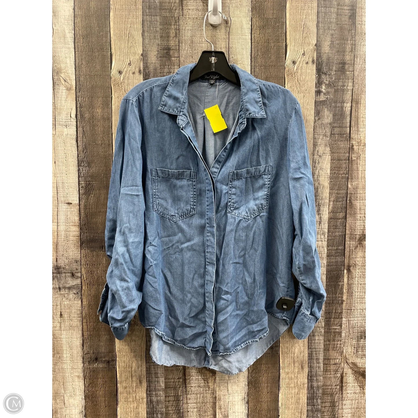 Top Long Sleeve By Velvet Heart In Blue, Size: M