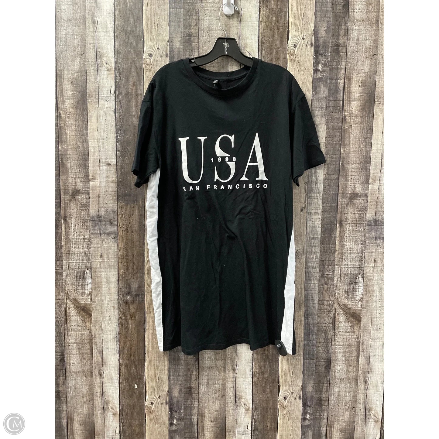 Dress Casual Midi By H&m In Black & White, Size: M