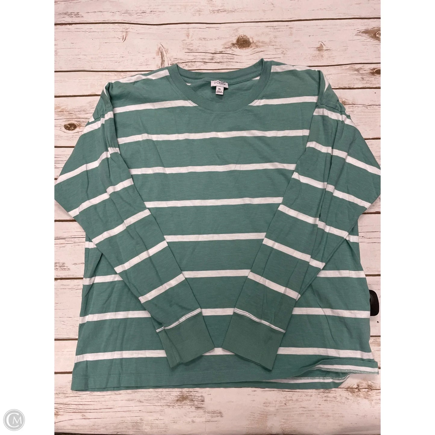 Top Long Sleeve By J. Crew In Green, Size: Xl