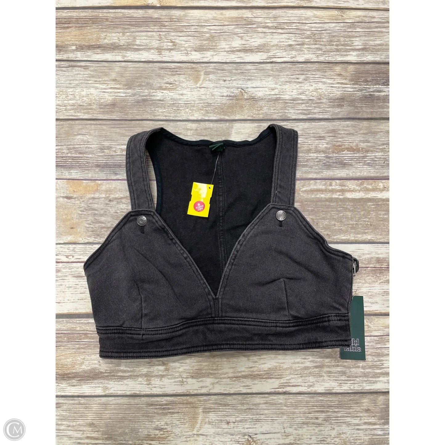 Top Sleeveless By Wild Fable In Black Denim, Size: M