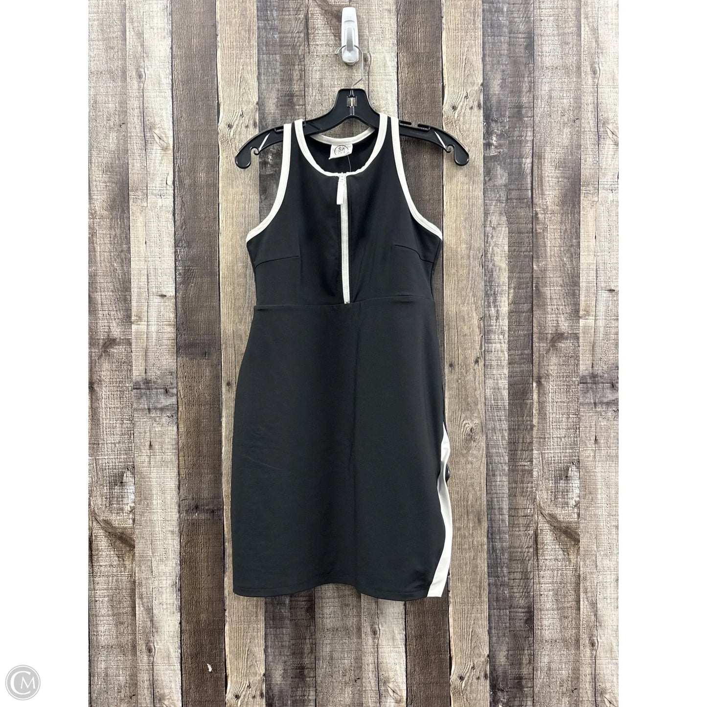 Athletic Dress By Sage In Black & White, Size: M