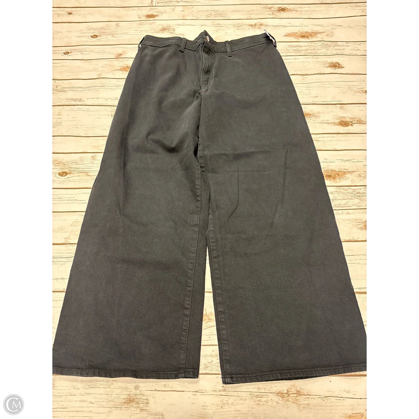 Jeans Wide Leg By Universal Thread In Black Denim, Size: 14