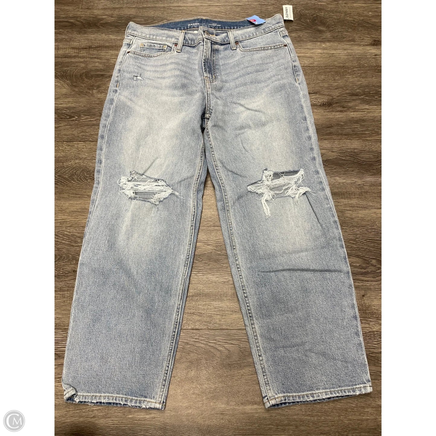 Jeans Boyfriend By Old Navy In Blue Denim, Size: 12