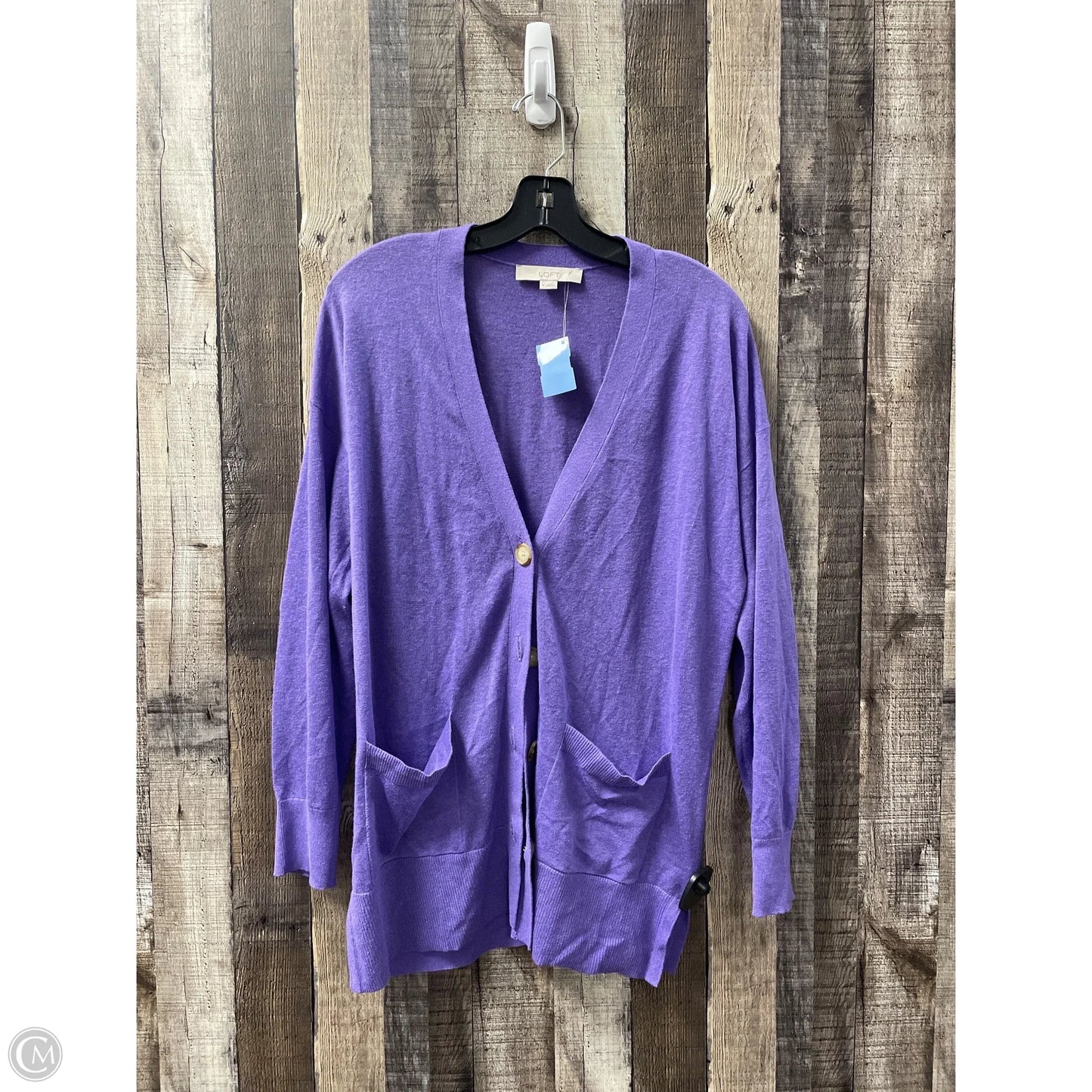 Cardigan By Loft In Purple, Size: M