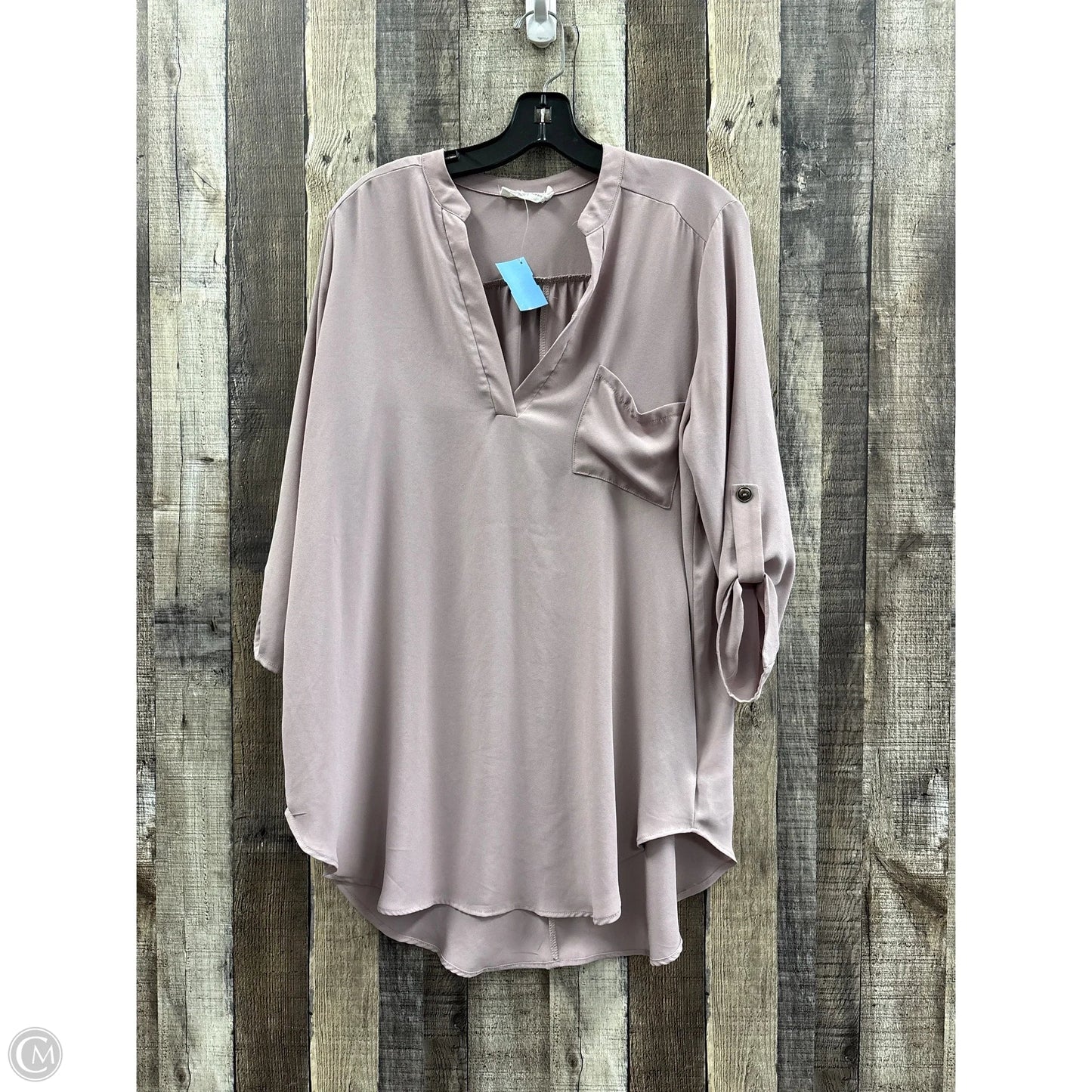 Top 3/4 Sleeve By All In Favor In Purple, Size: L