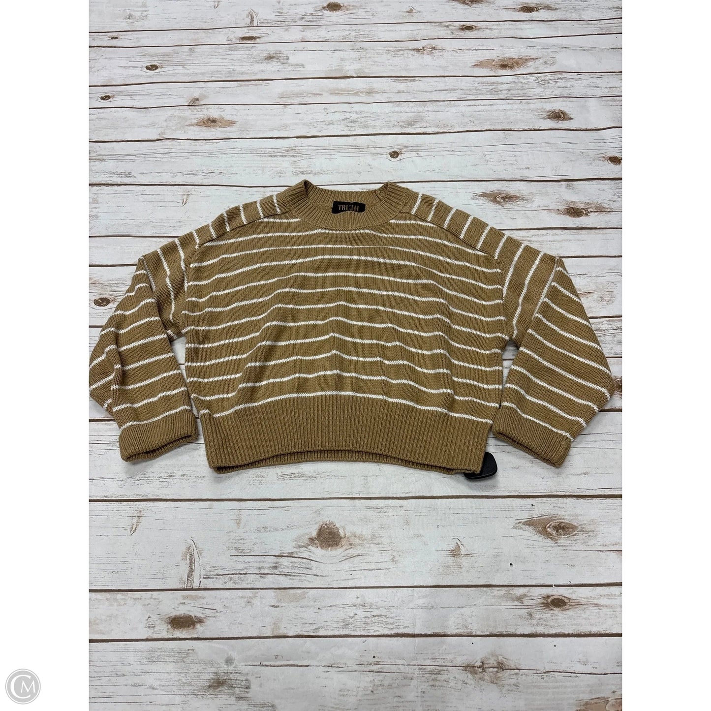 Sweater By Truth In Tan & White, Size: S