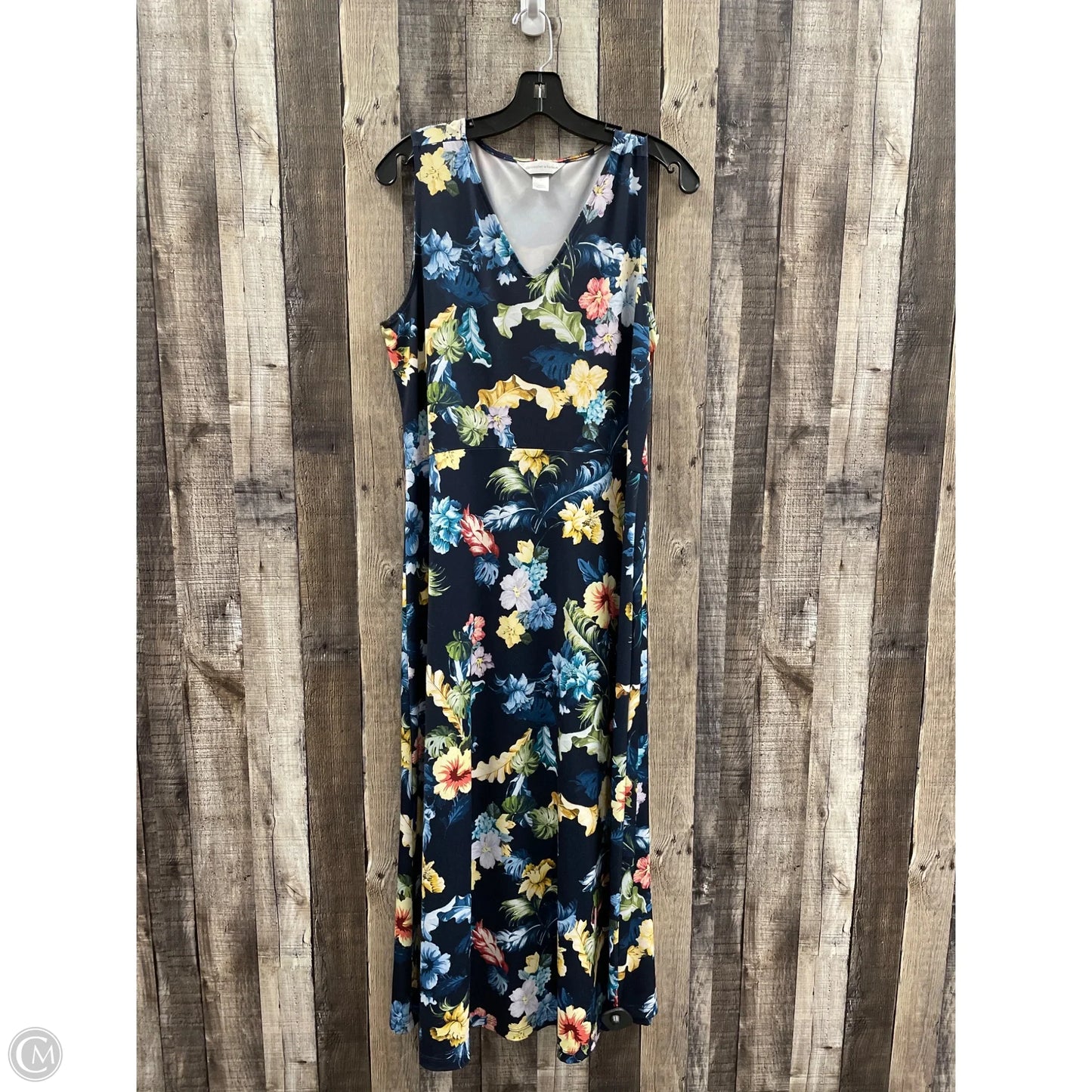 Dress Casual Maxi By Christopher And Banks In Floral Print, Size: L