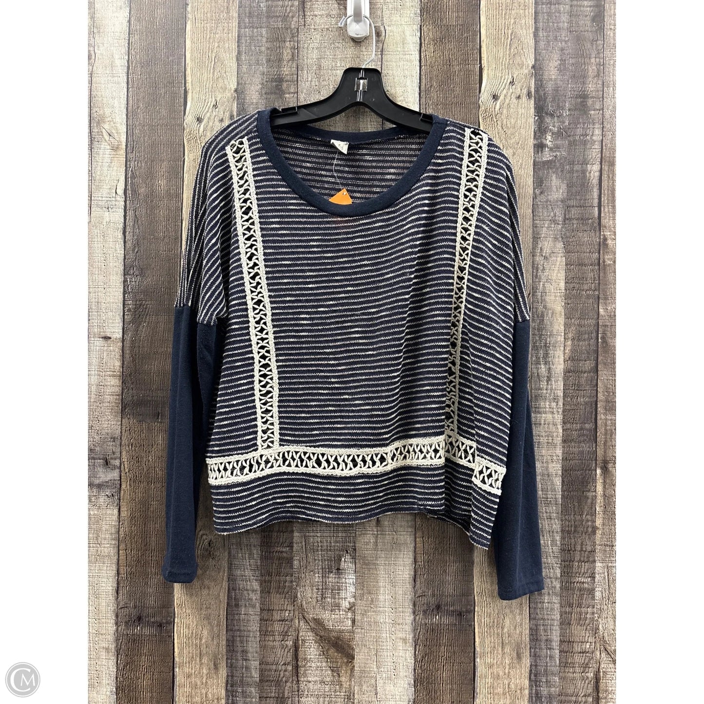 Top Long Sleeve By Paper Crane In Navy, Size: S