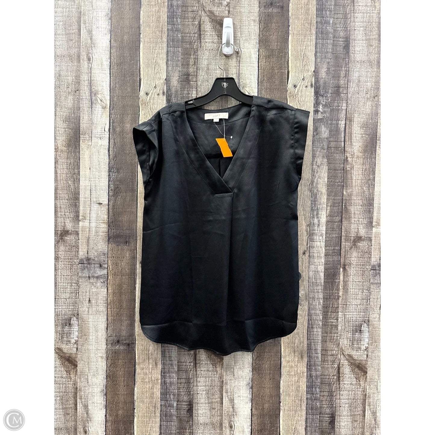 Top Sleeveless By Loft In Black, Size: S