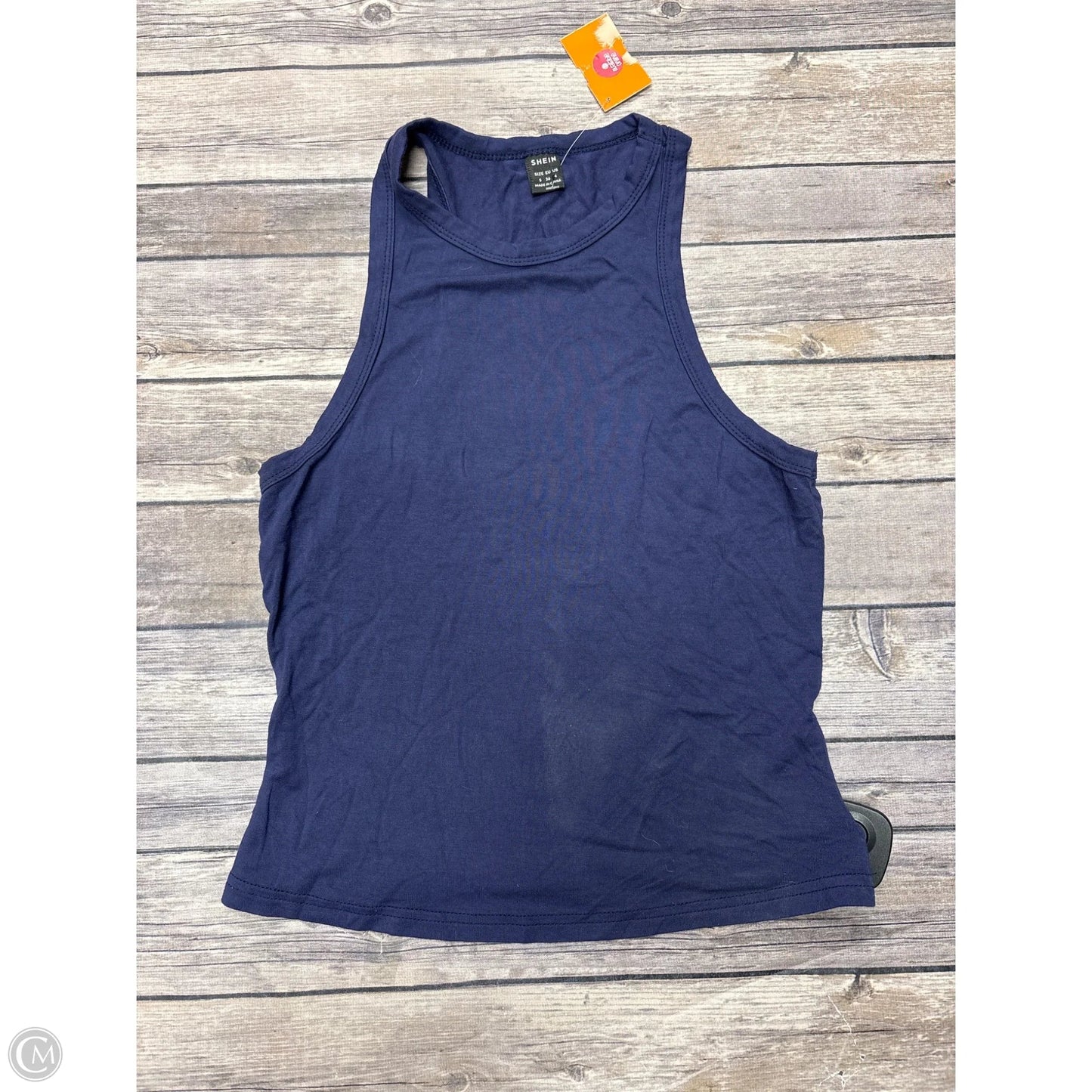 Top Sleeveless By Shein In Navy, Size: S