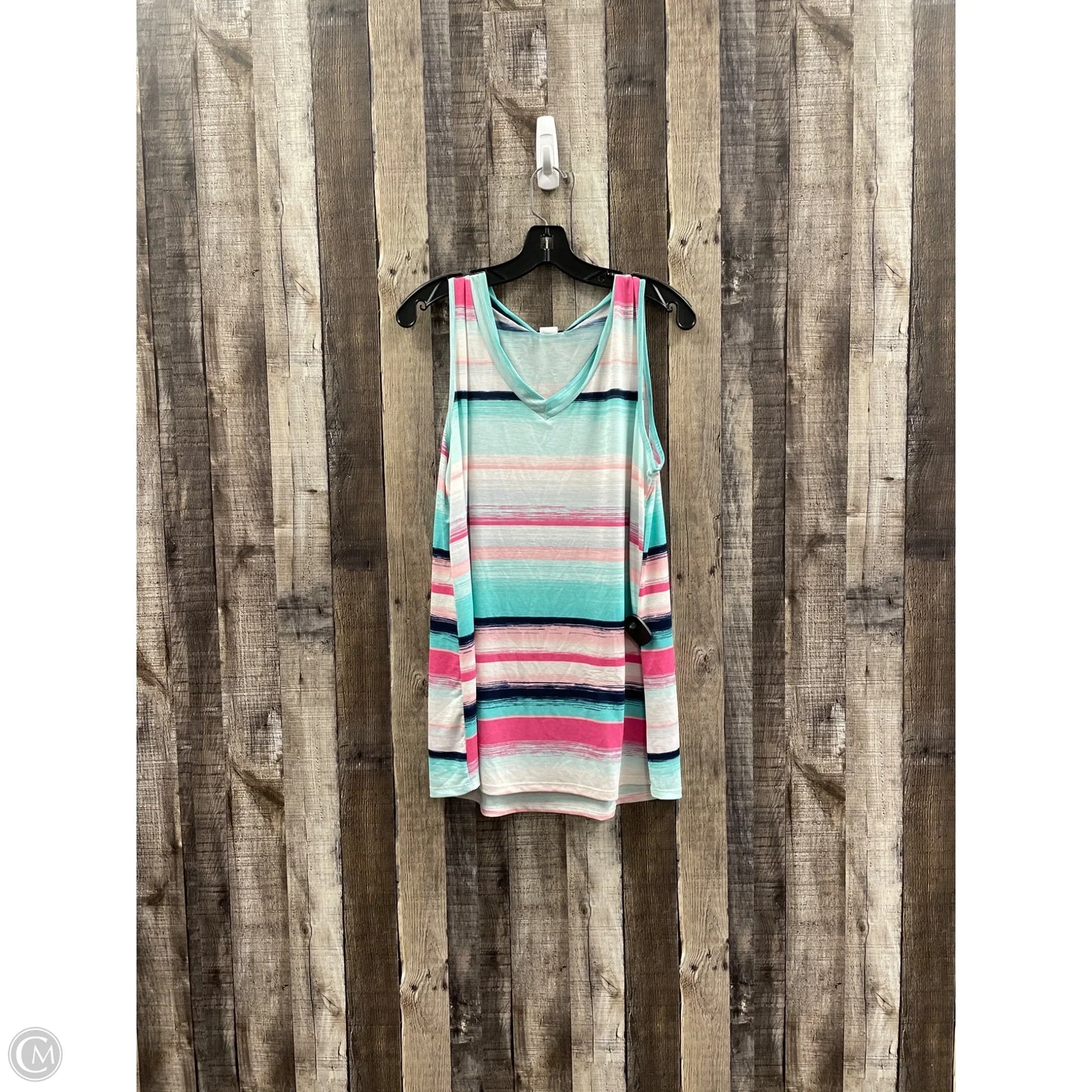 Top Sleeveless By Heimish Usa In Striped Pattern, Size: L