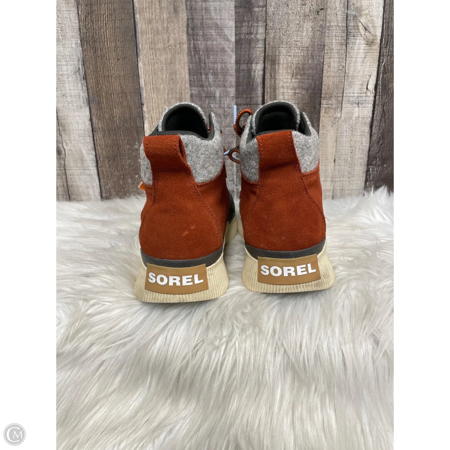 Boots Ankle Flats By Sorel In Grey & Orange, Size: 9.5