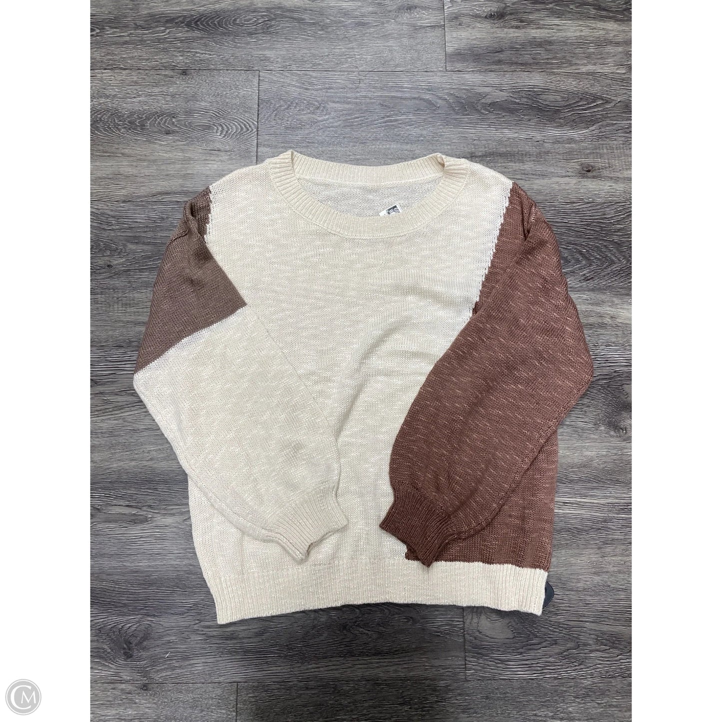Sweater By Cmf In Brown & Cream, Size: Xl