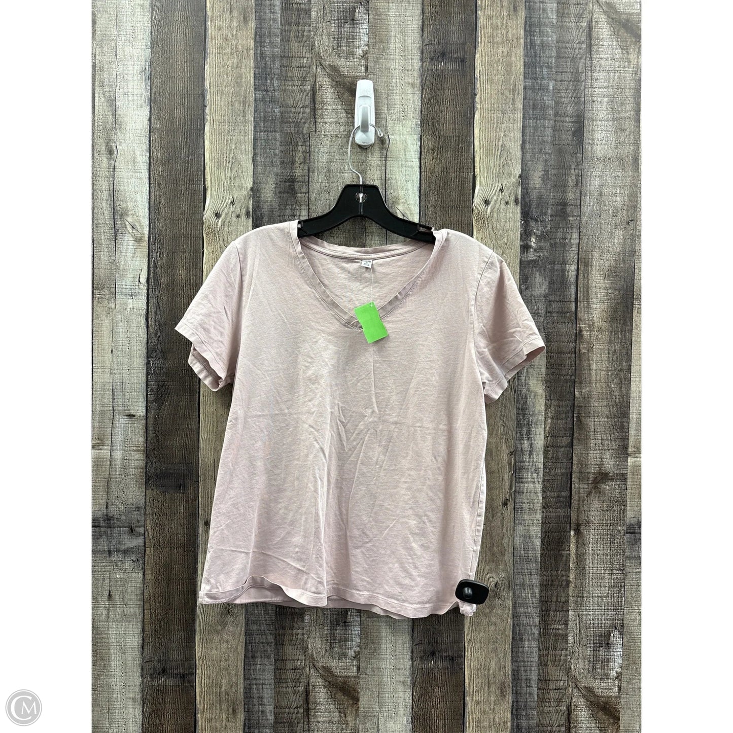 Top Short Sleeve By Uniqlo In Pink, Size: M
