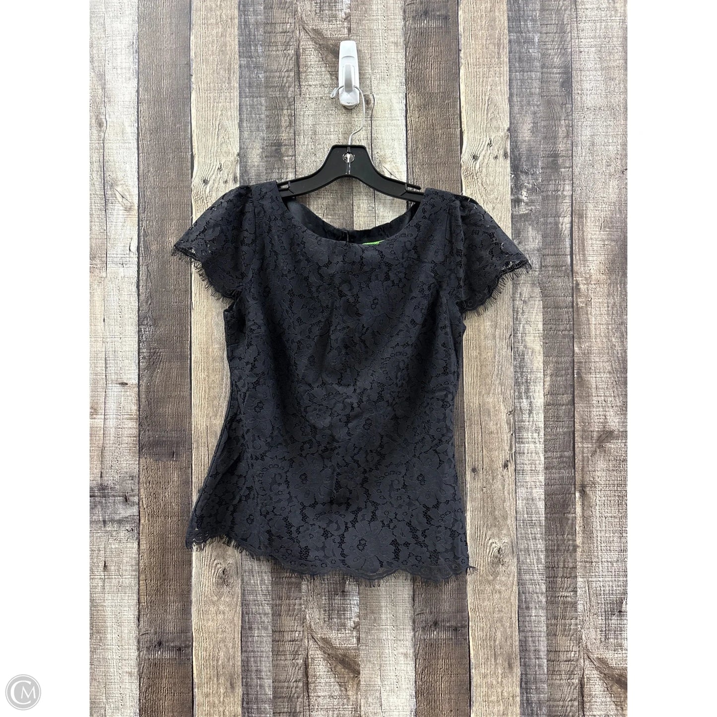 Top Short Sleeve By Cme In Black, Size: S