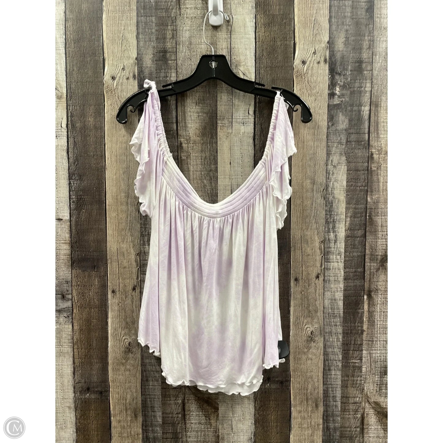 Top Short Sleeve By American Eagle In Purple, Size: Xl