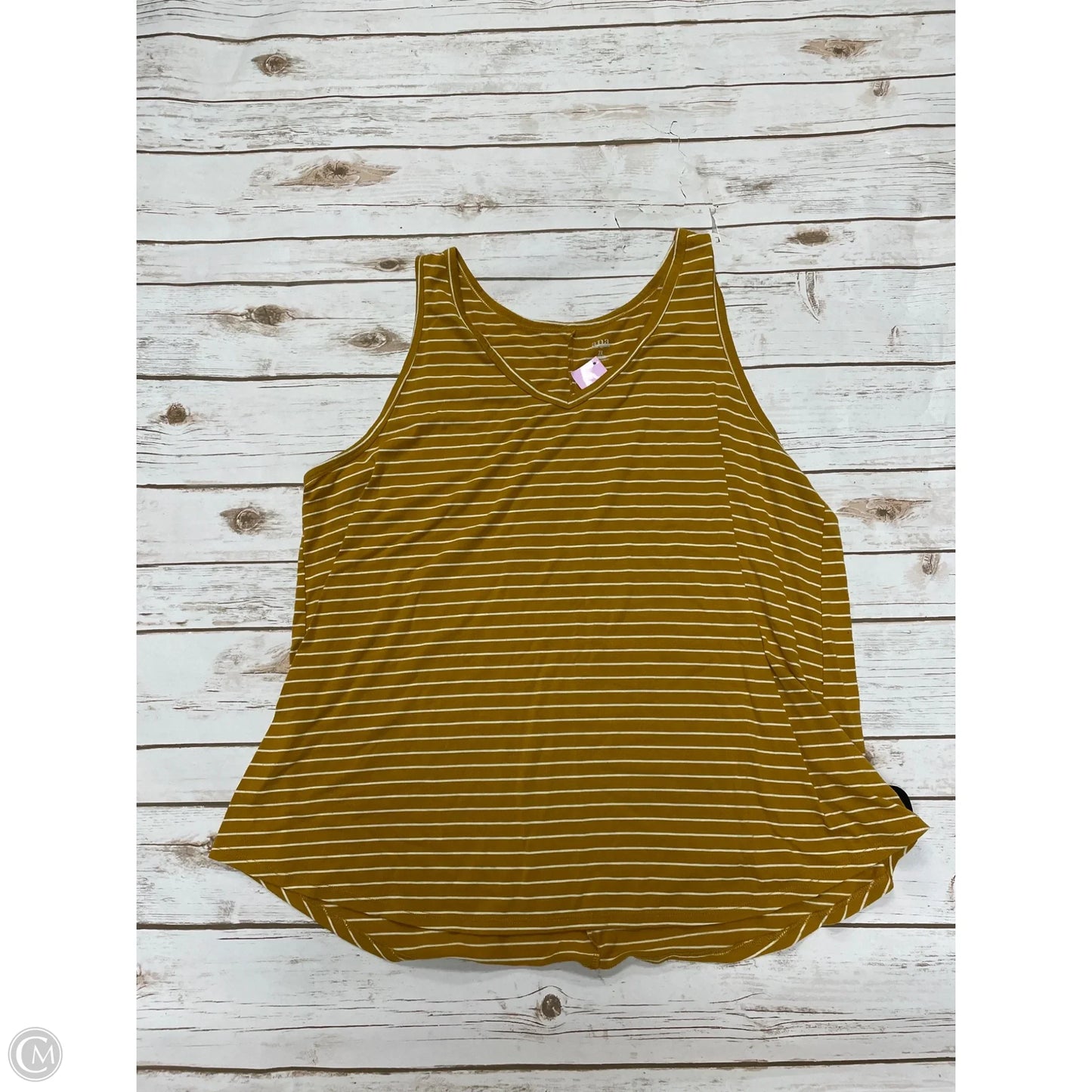 Top Sleeveless By Ana In Yellow, Size: 2x
