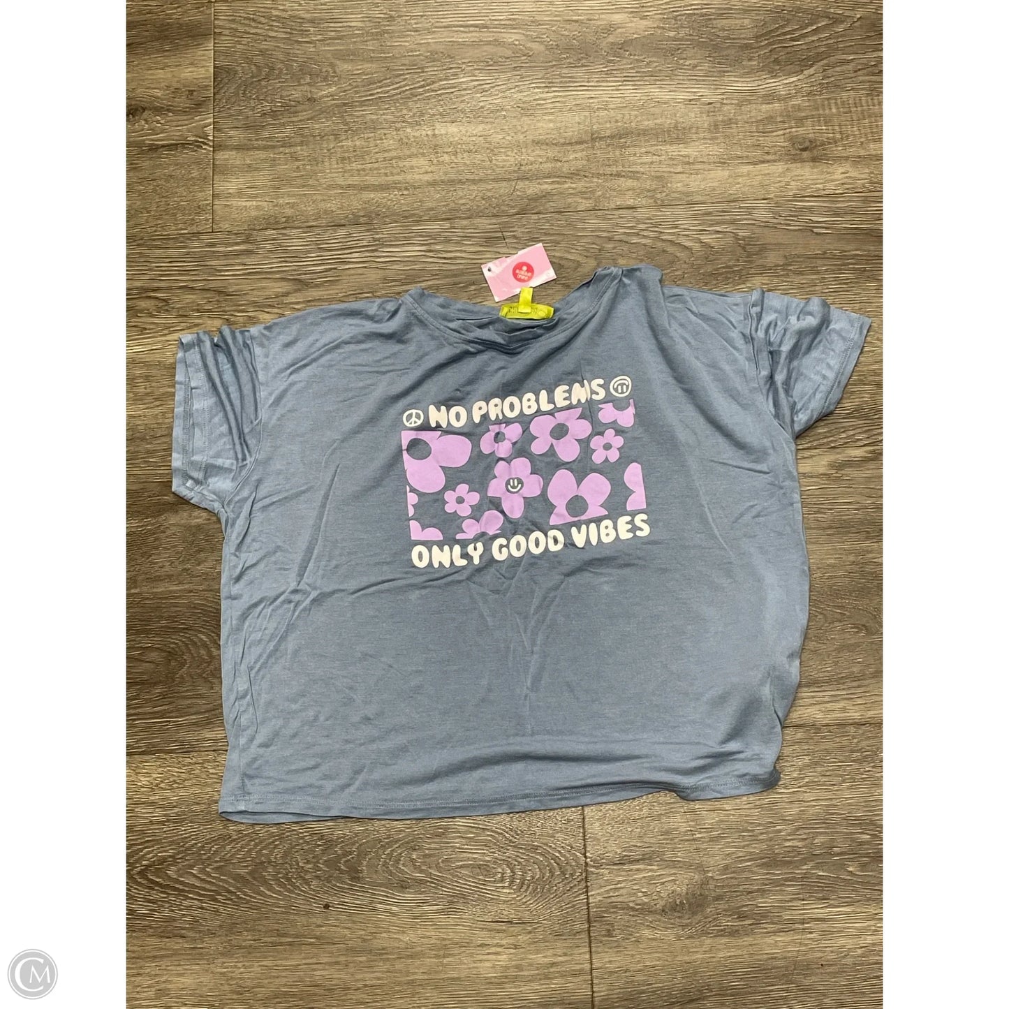 Top Short Sleeve Basic By Cme In Blue, Size: L