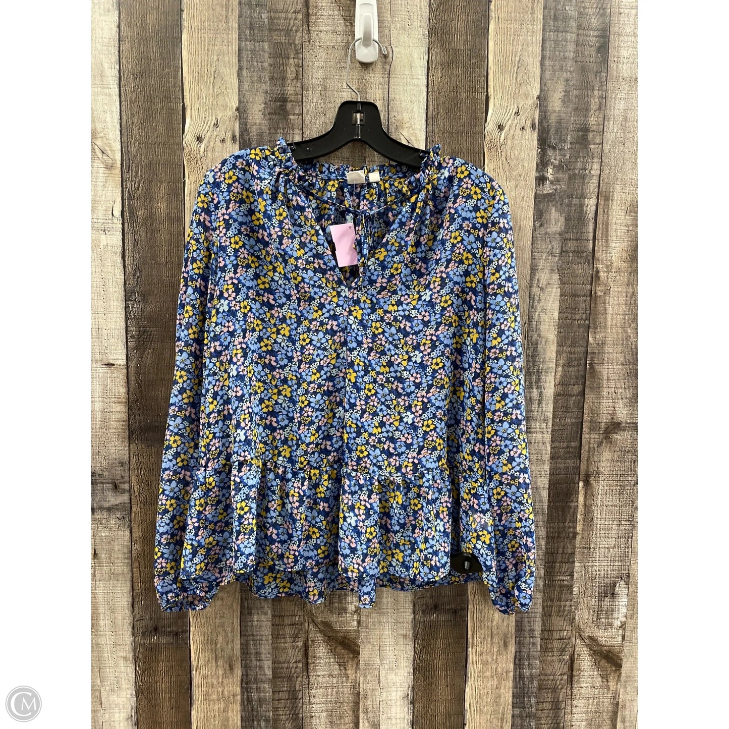 Top Long Sleeve By Gap In Floral Print, Size: S