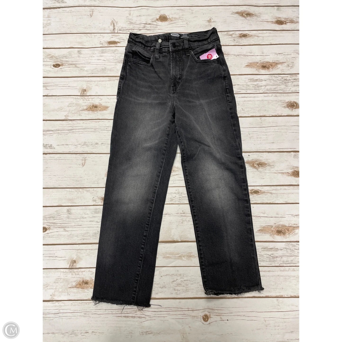 Jeans Straight By Old Navy In Black Denim, Size: 0