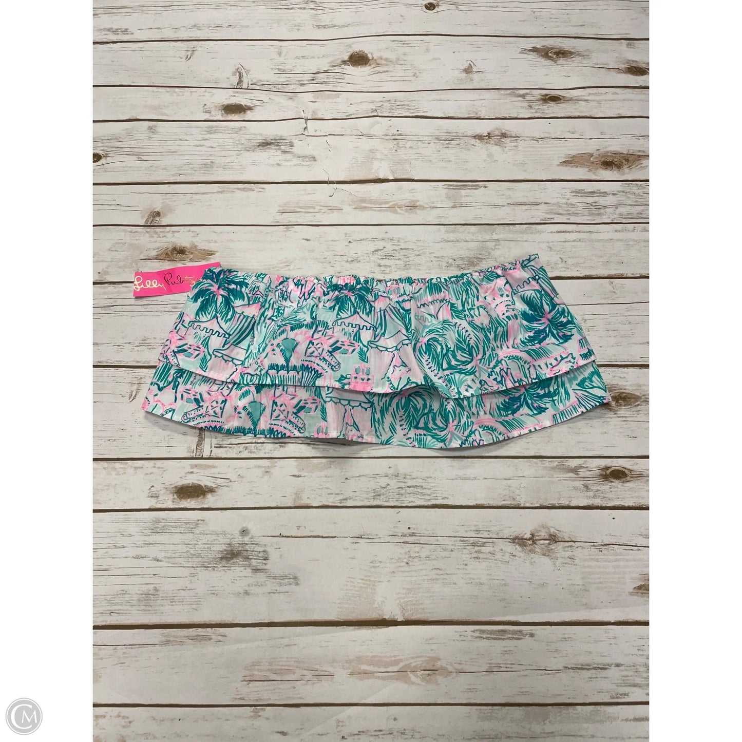 Top Sleeveless By Lilly Pulitzer In Green & Pink, Size: M