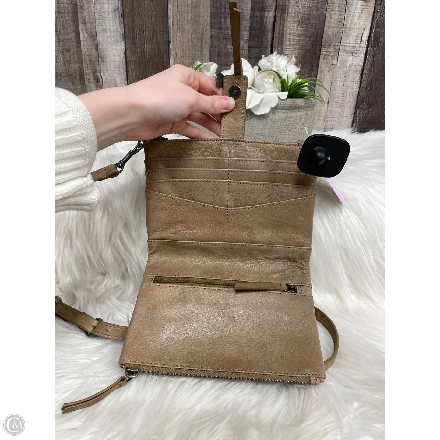 Crossbody Leather By Lucky Brand, Size: Small