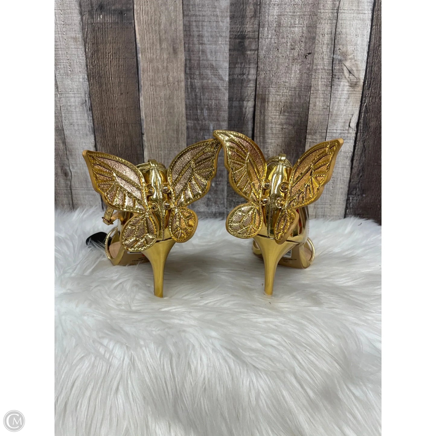 Shoes Heels Stiletto By Fashion Nova In Gold, Size: 11