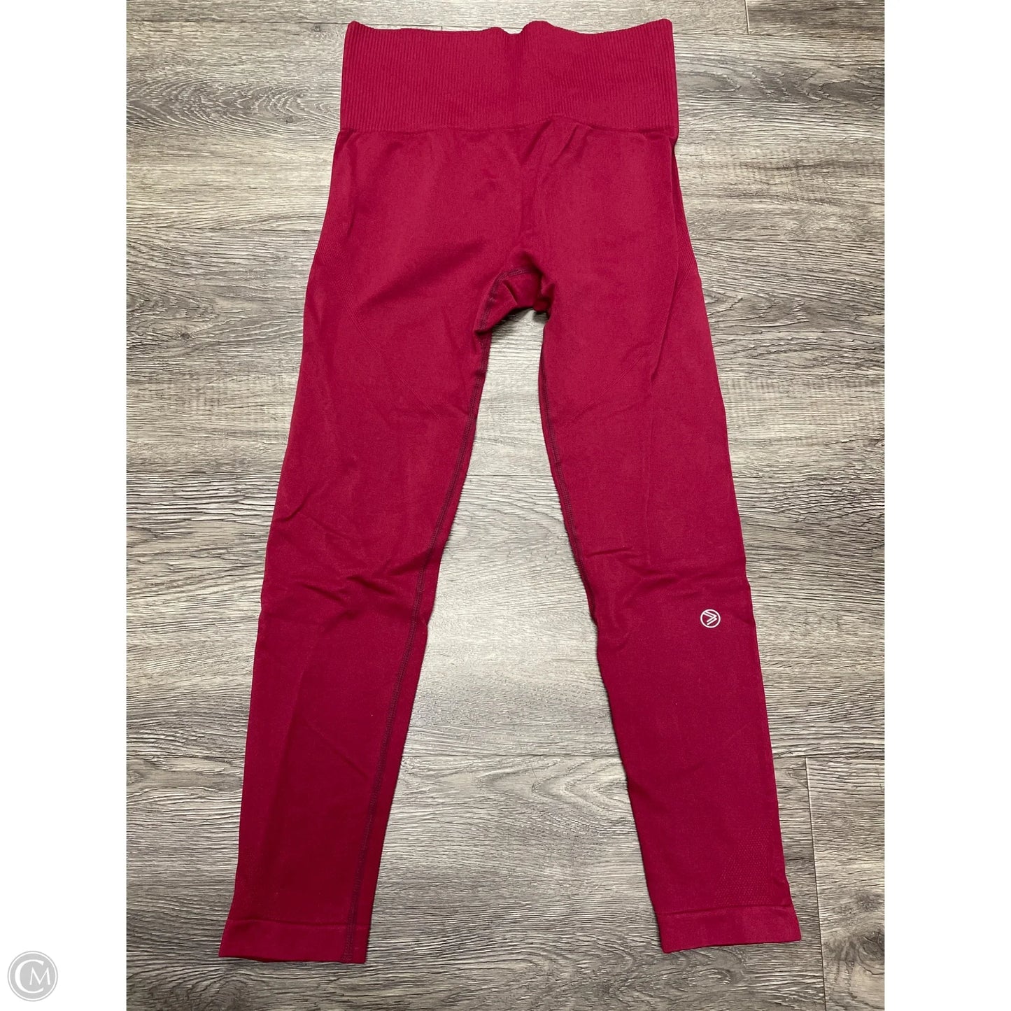 Athletic Leggings By Cme In Maroon, Size: M