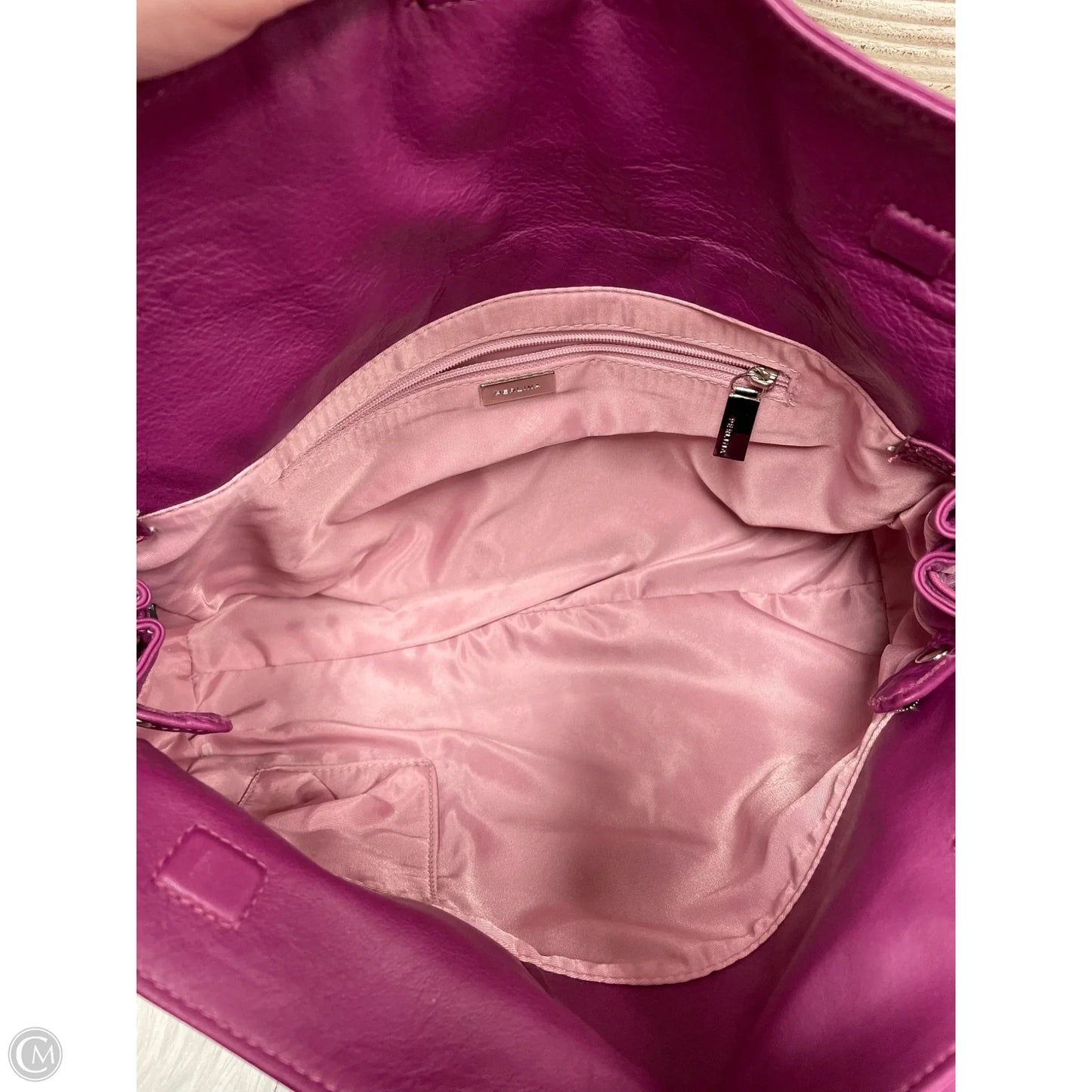 Handbag Leather By Perlina, Size: Medium