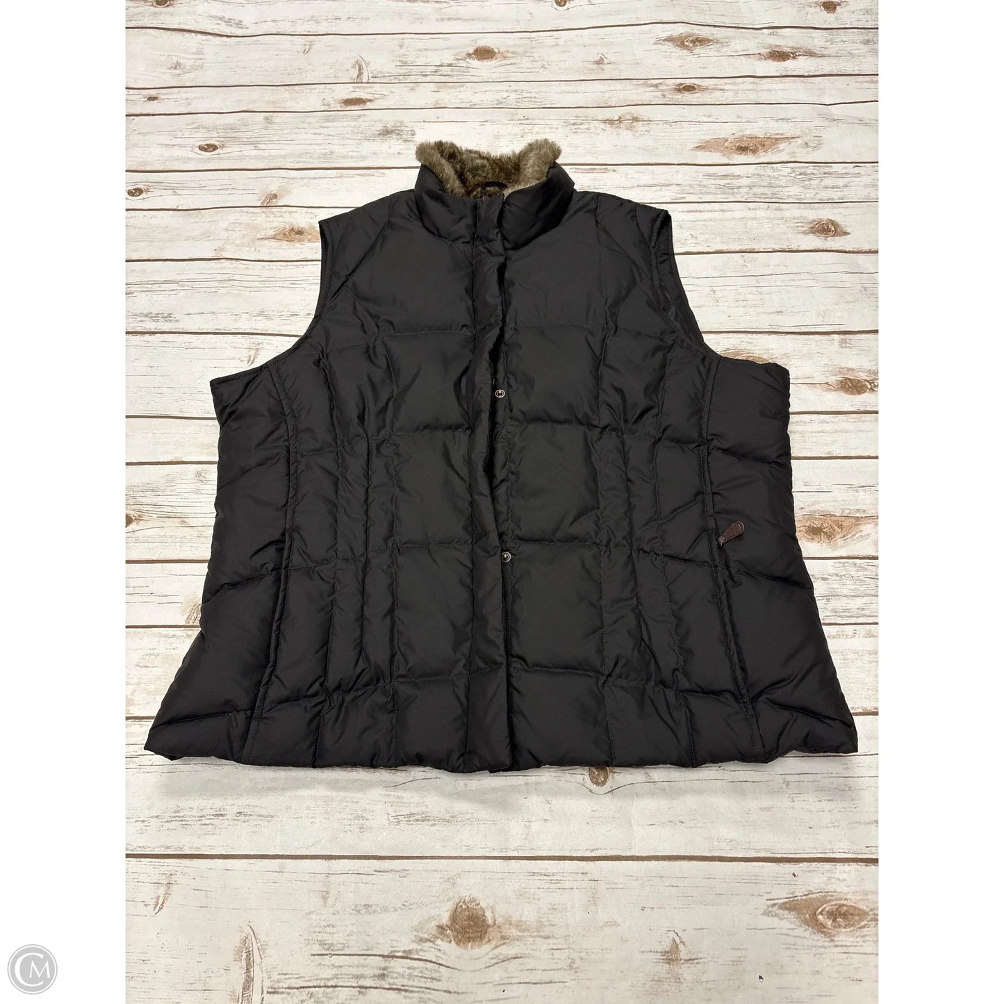 Vest Puffer & Quilted By Eddie Bauer In Black, Size: Xxl