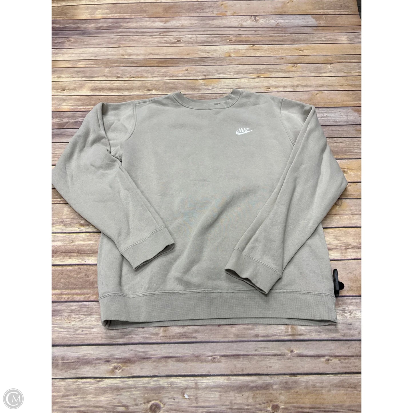 Sweatshirt Collar By Nike In Tan, Size: S